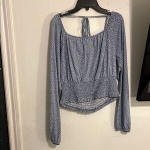 Blue Floral Women's Top